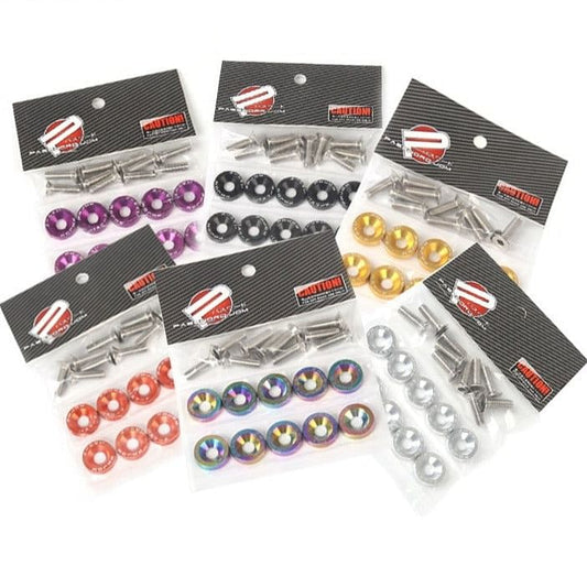 Aluminum Washer kit (10ct per pack) M6X20 - moreraspeedshop jdm streetwear  